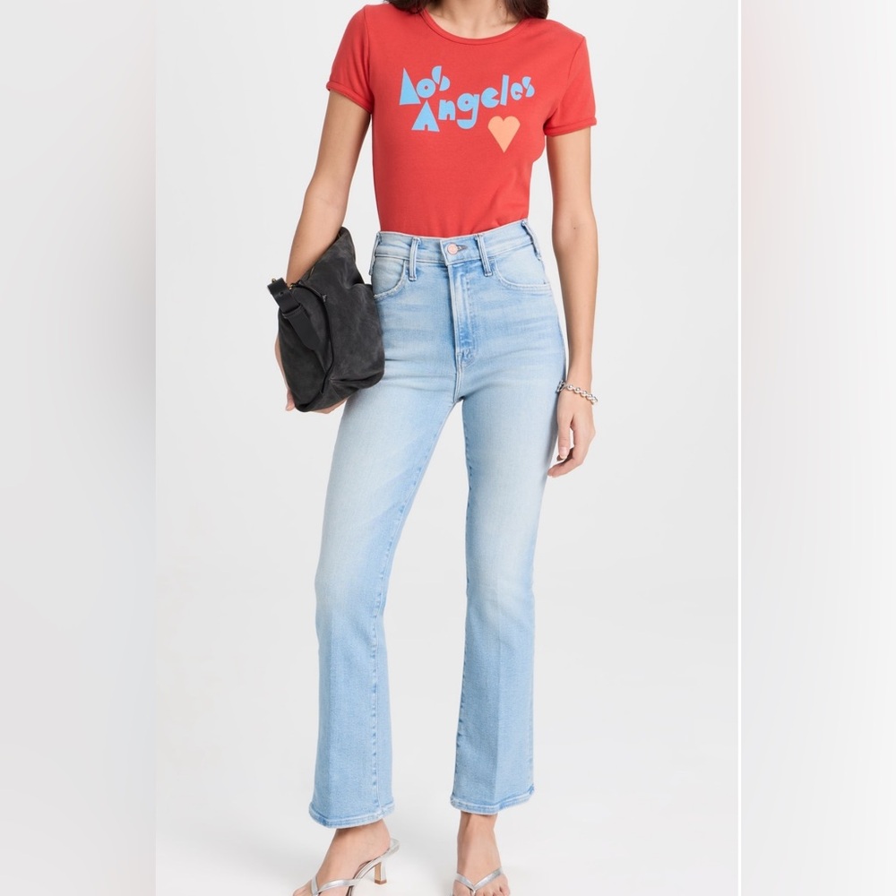 MOTHER Denim The Hustler High Rise Flare Leg Ankle Jeans in California Cruiser